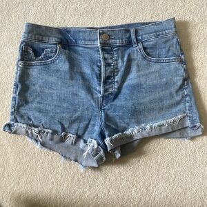 Express Light Blue Jean Shorts